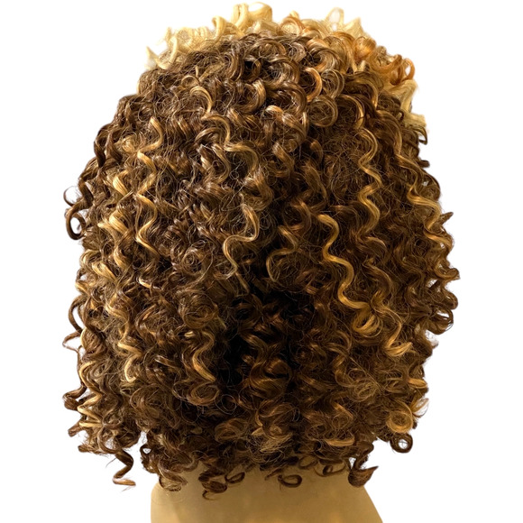 ASHRO Katrina Wig Kinky Curly Locs Brown Blonde Ombre Synthetic Hair  NWT - Picture 13 of 14
